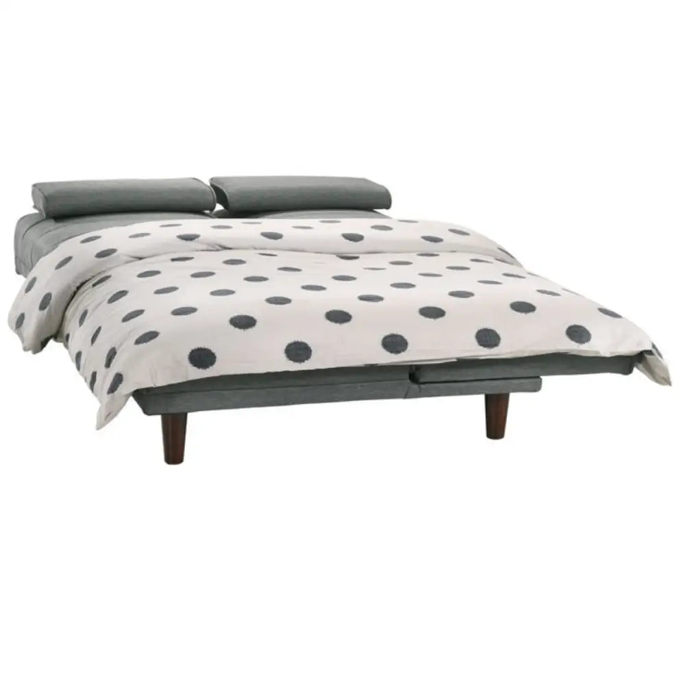 Fabric Sofa Bed with Cup Holder 3 Seater Lounge Couch - Light Grey - Furniture > Bar Stools & Chairs > Arm Chairs &