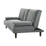 Fabric Sofa Bed with Cup Holder 3 Seater Lounge Couch - Light Grey - Furniture > Bar Stools & Chairs > Arm Chairs &