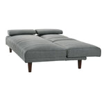 Fabric Sofa Bed with Cup Holder 3 Seater Lounge Couch - Light Grey - Furniture > Bar Stools & Chairs > Arm Chairs &