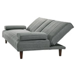 Fabric Sofa Bed with Cup Holder 3 Seater Lounge Couch - Light Grey - Furniture > Bar Stools & Chairs > Arm Chairs &