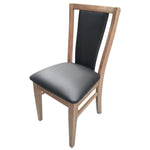 Fairmont 9pc Set 210cm Dining Table Chair PU Leather Seat Padded Back Oak Wood - Furniture > Dining