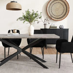 Falcon Rectangular Dining Table MDF Marbling - Furniture > Dining > Dining Tables