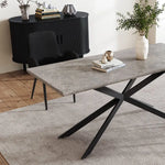 Falcon Rectangular Dining Table MDF Marbling - Furniture > Dining > Dining Tables