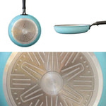 Fanjini Stone Frypan Frying Pan 28cm Non-Stick Induction Ceramic Round PURE SKY BLUE - Home & Garden > Kitchenware