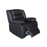 Fantasy Recliner Pu Leather 1R Black - Furniture > Living Room