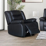 Fantasy Recliner Pu Leather 1R Black - Furniture > Living Room