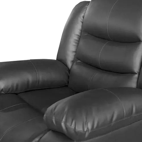 Fantasy Recliner Pu Leather 1R Black - Furniture > Living Room