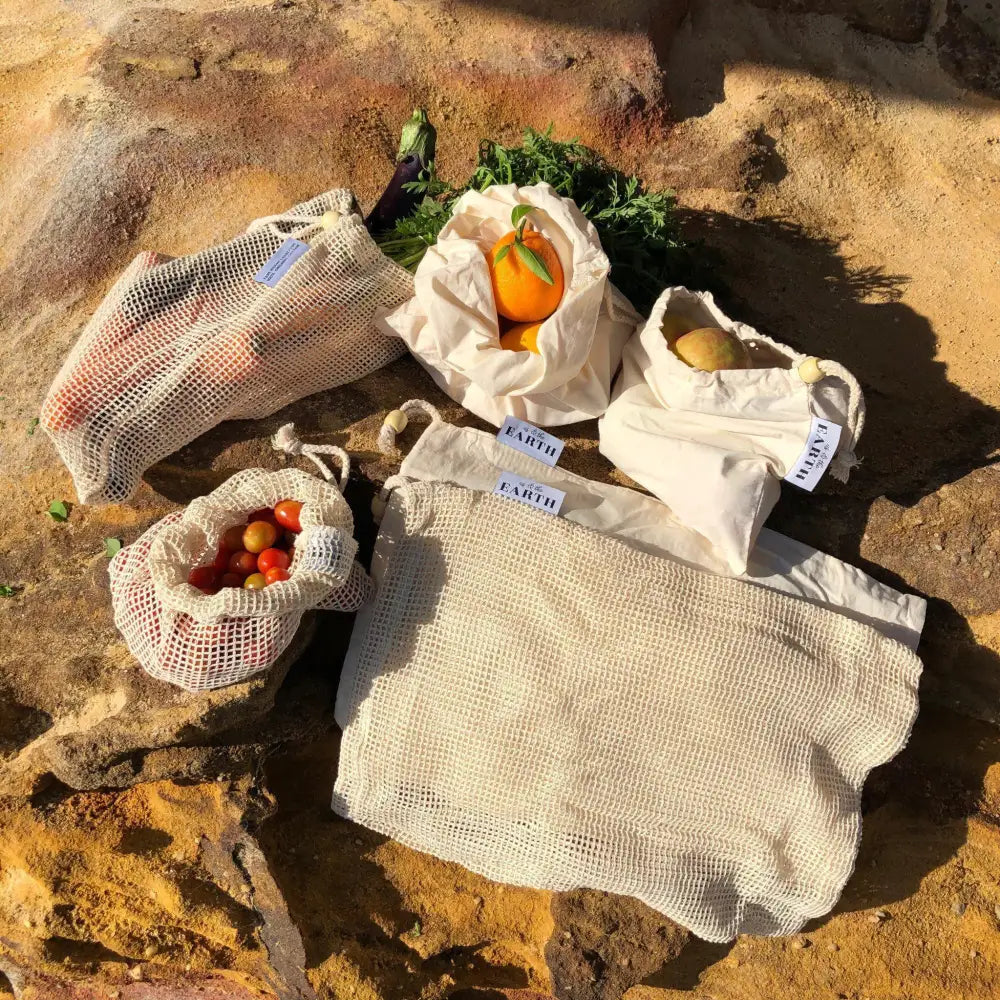 Farmer’s Market Bundle | 6 Cotton Vegetable Bags - Home & Garden > Kitchenware