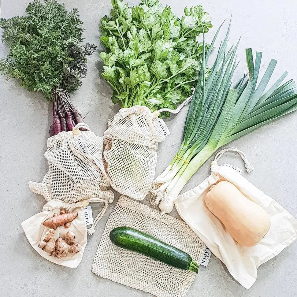 Farmer’s Market Bundle | 6 Cotton Vegetable Bags - Home & Garden > Kitchenware