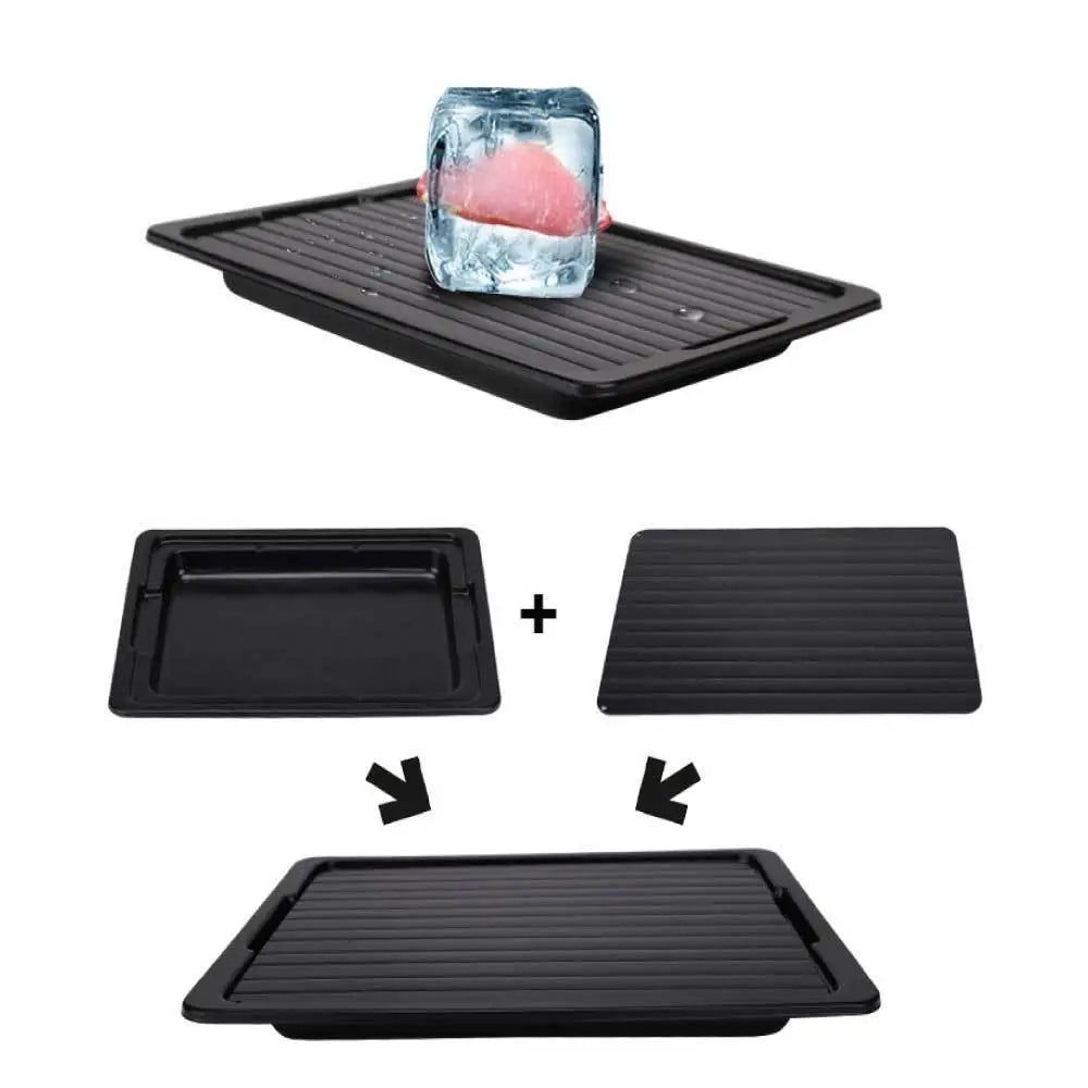 Fast Defrosting Meat Tray FDA Approved Large Miracle Aluminium Thawing Plate - Appliances > Kitchen Appliances