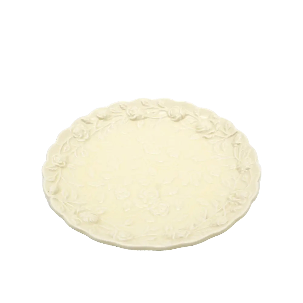 Faubourg Embossed Flat Plate - Home & Garden > Decor