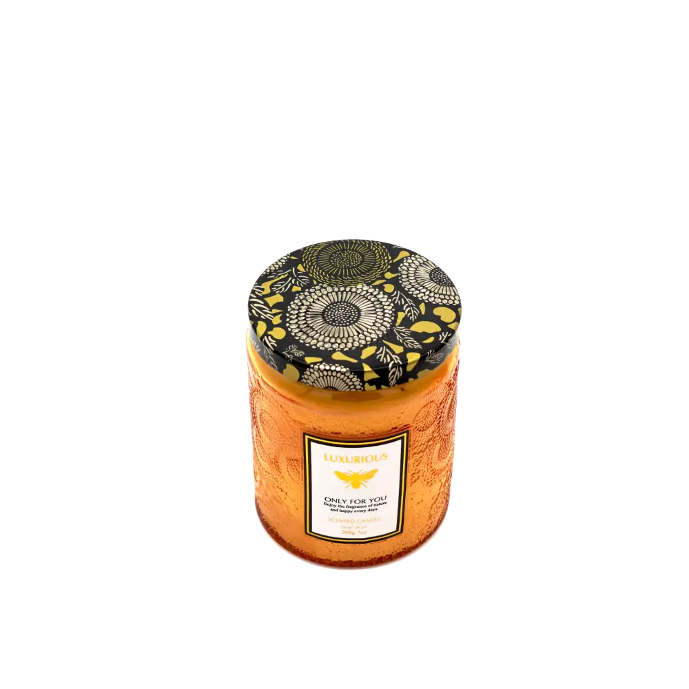 Faubourg Embossed Scented Candle amber - Home & Garden > Decor