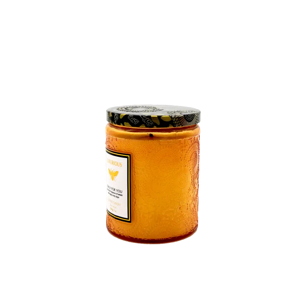 Faubourg Embossed Scented Candle amber - Home & Garden > Decor