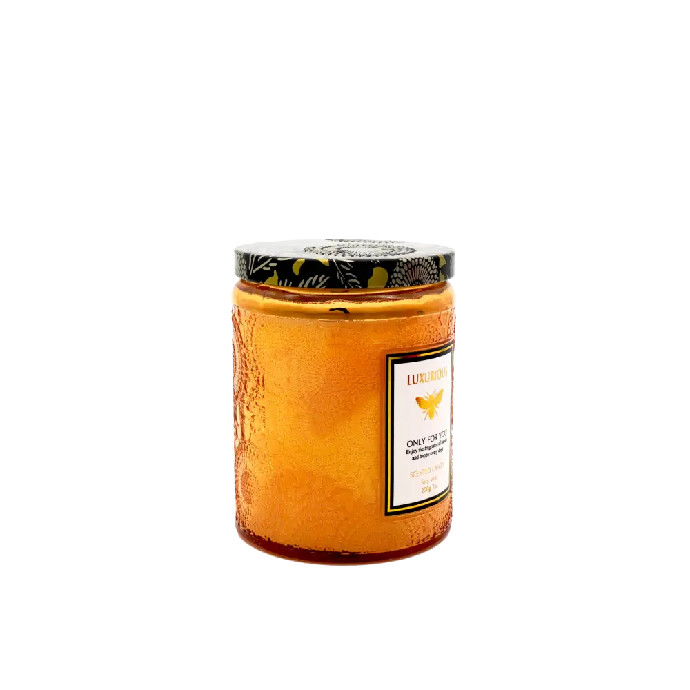 Faubourg Embossed Scented Candle amber - Home & Garden > Decor