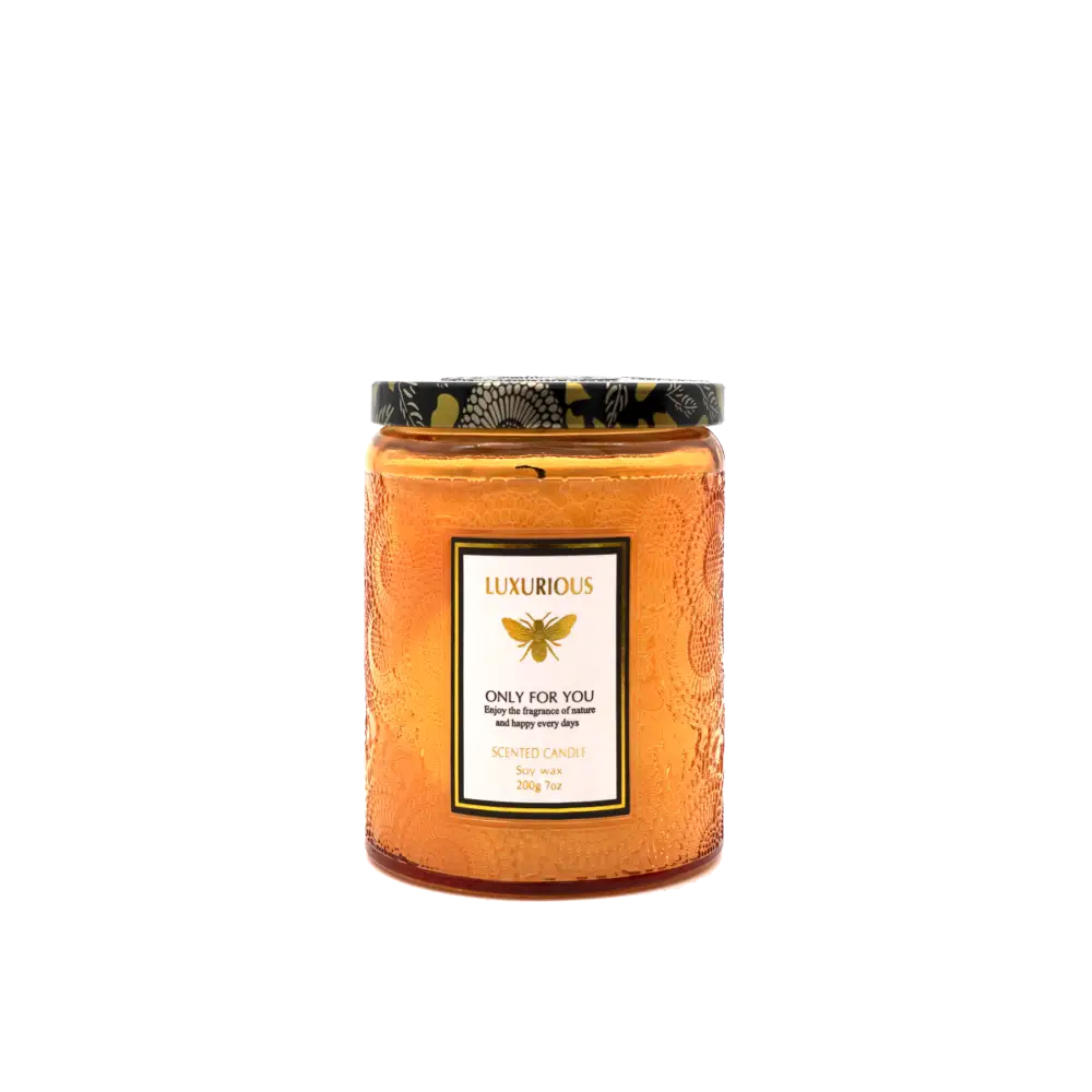 Faubourg Embossed Scented Candle amber - Home & Garden > Decor