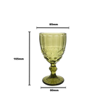 Faubourg Embossed Wine Glass - 310ml Green - Home & Garden > Decor