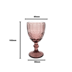 Faubourg Embossed Wine Glass - 310ml purple - Home & Garden > Decor