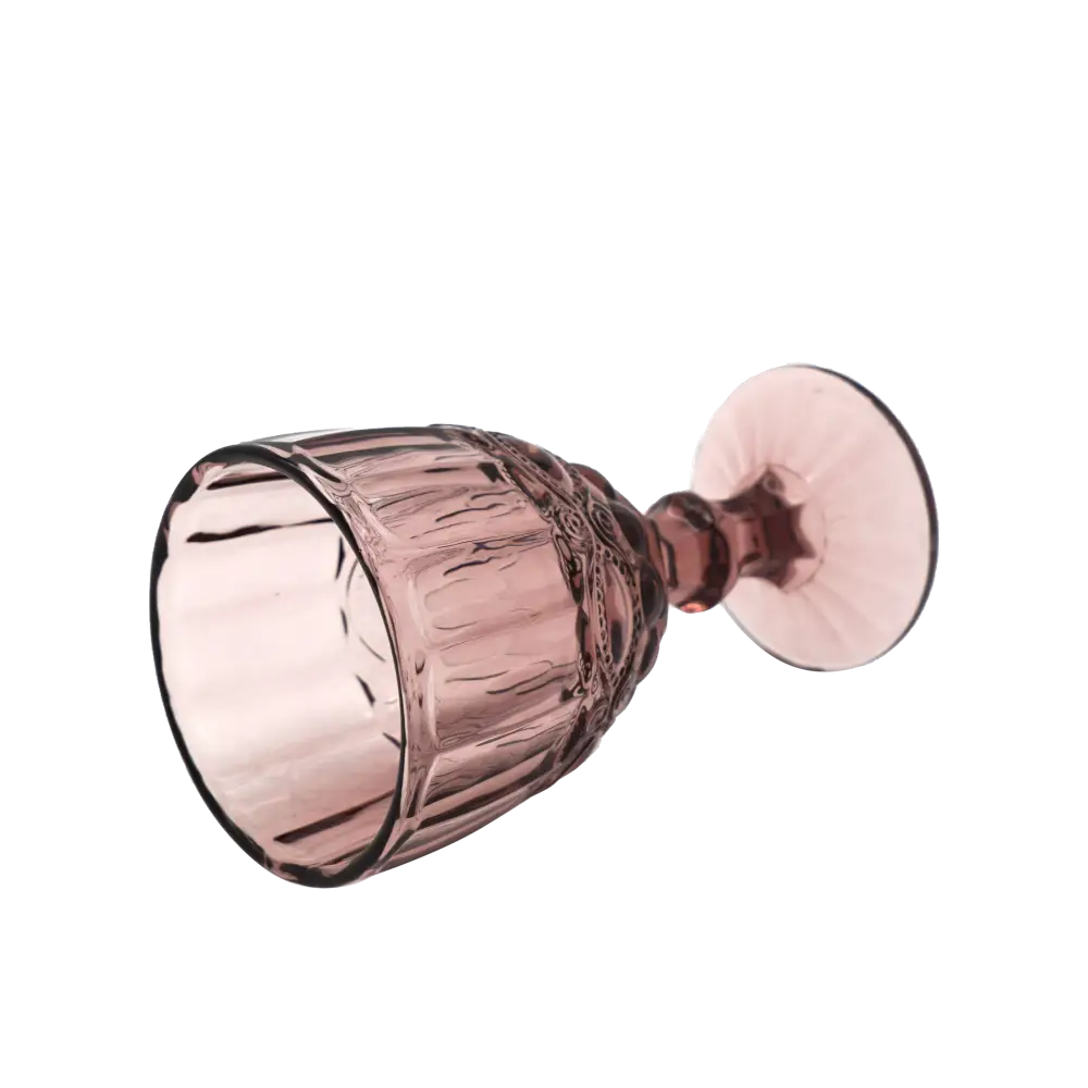 Faubourg Embossed Wine Glass - 310ml purple - Home & Garden > Decor