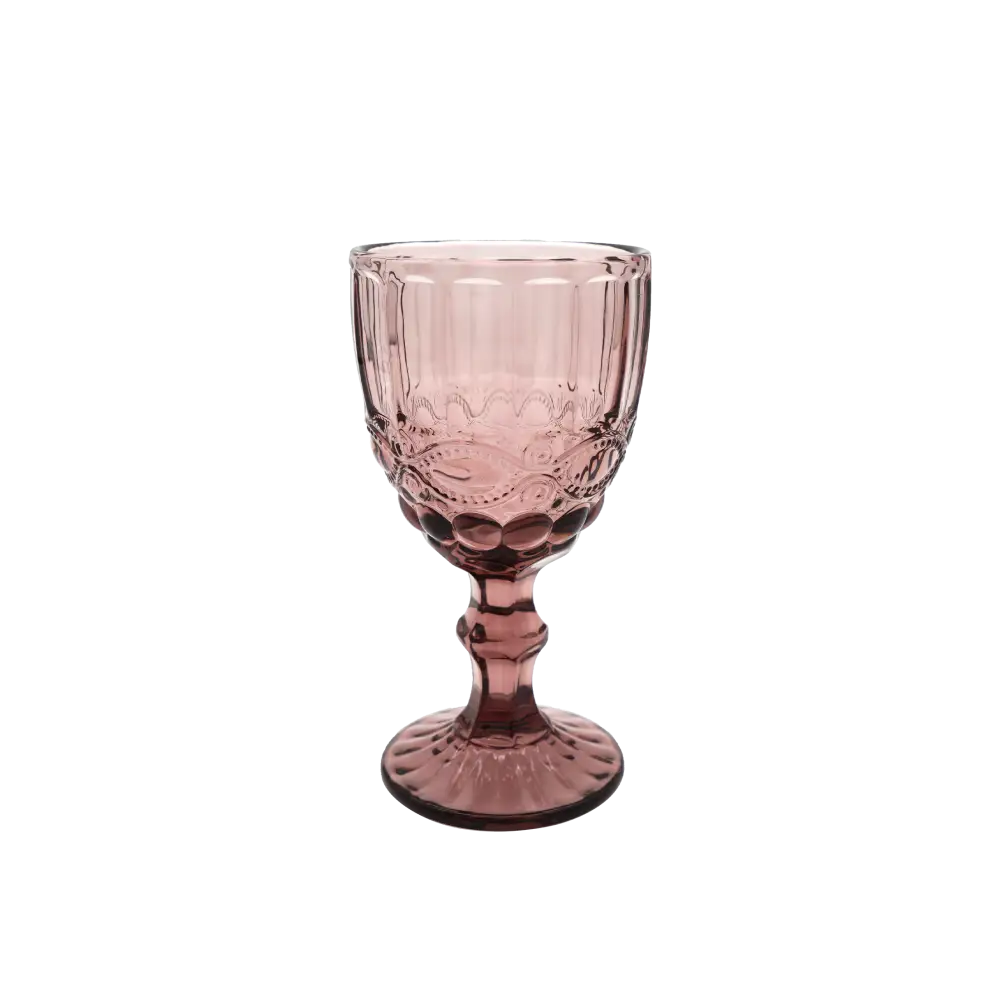 Faubourg Embossed Wine Glass - 310ml purple - Home & Garden > Decor