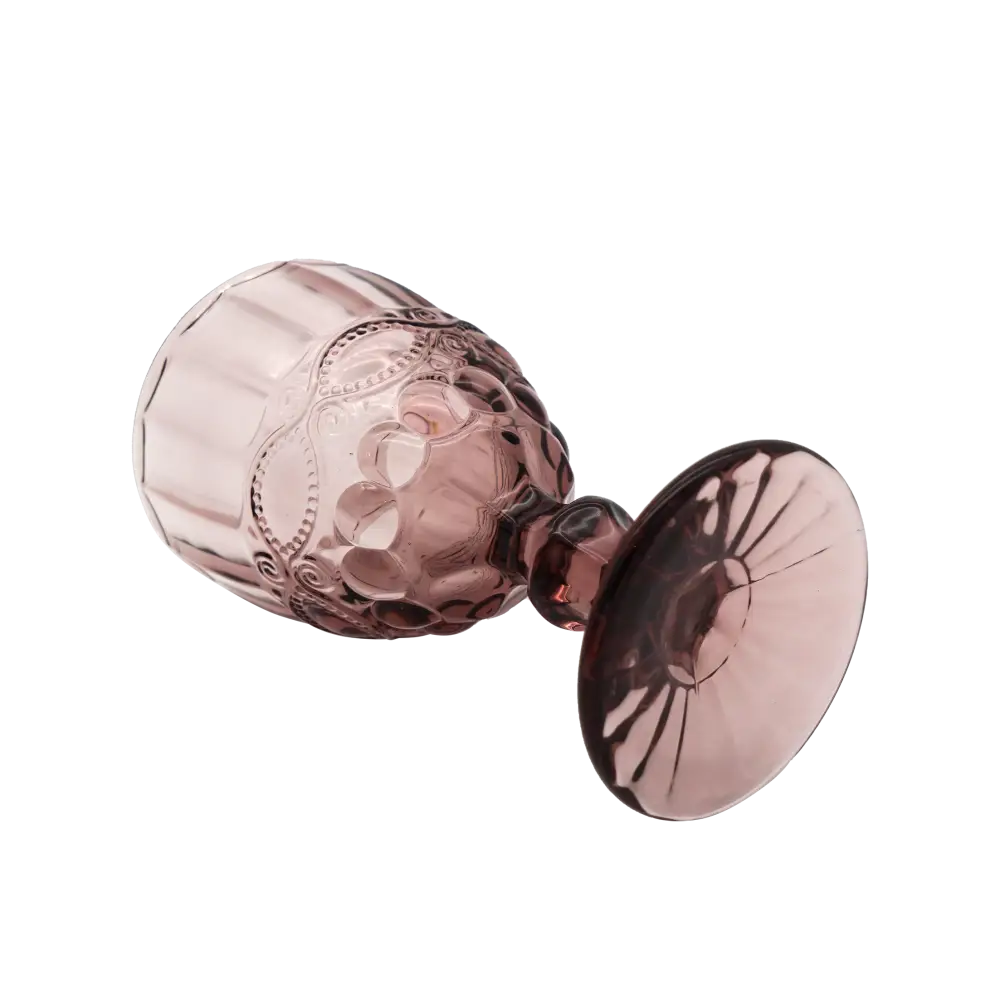 Faubourg Embossed Wine Glass - 310ml purple - Home & Garden > Decor