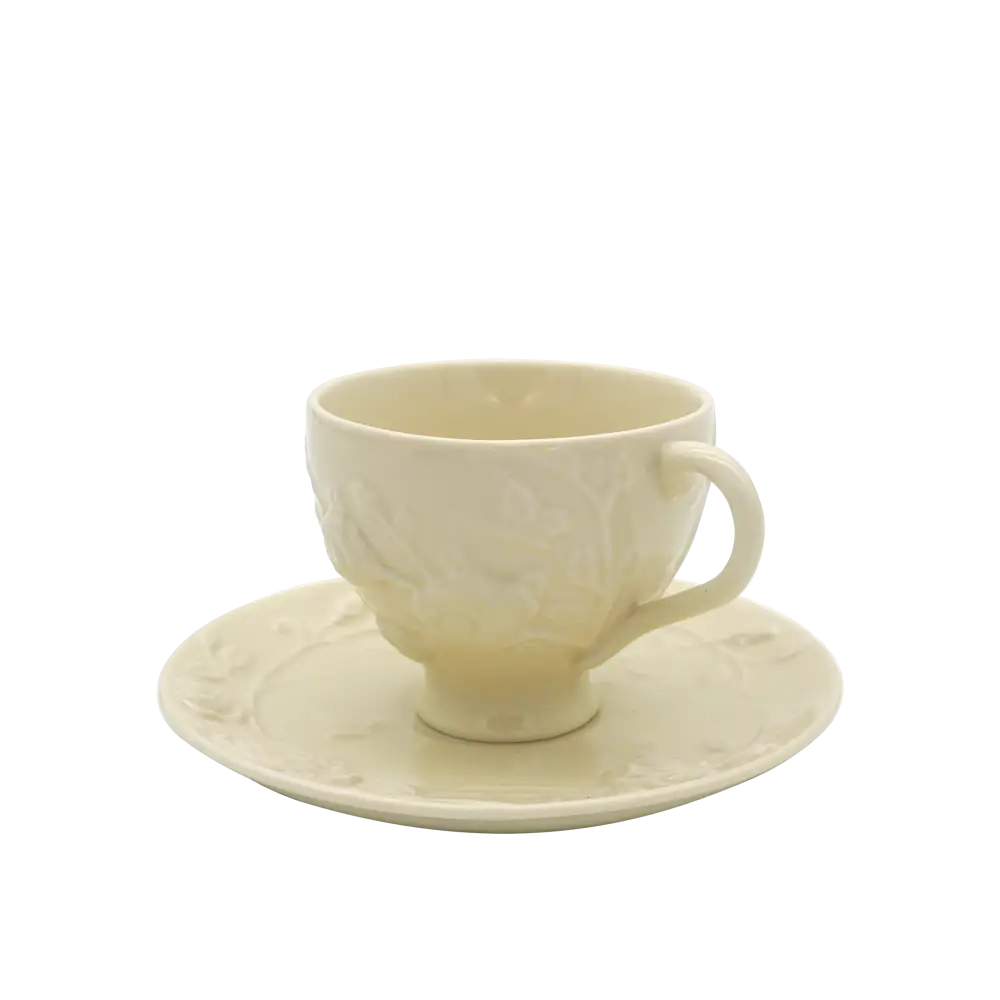 Faubourg Rose Embossed Cup and Saucer - 250ml - Home & Garden > Decor