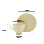 Faubourg Rose Embossed Cup and Saucer - 250ml - Home & Garden > Decor