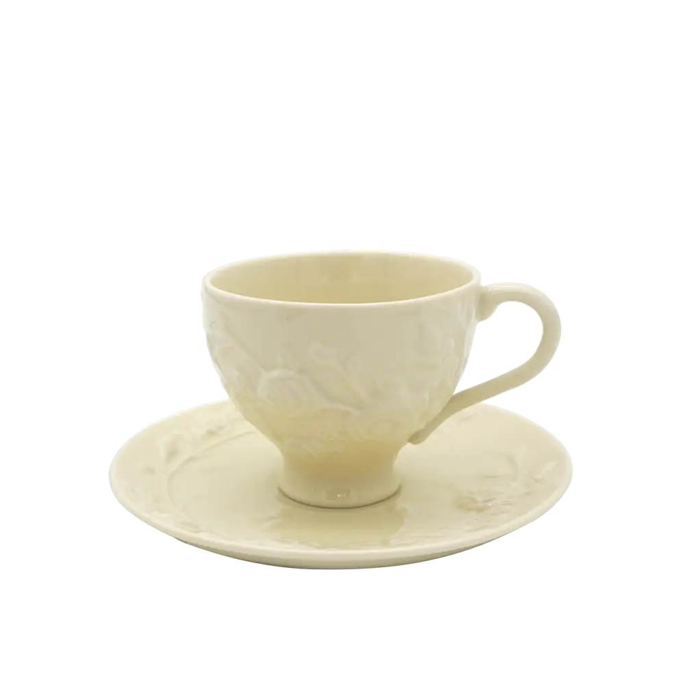 Faubourg Rose Embossed Cup and Saucer - 250ml - Home & Garden > Decor