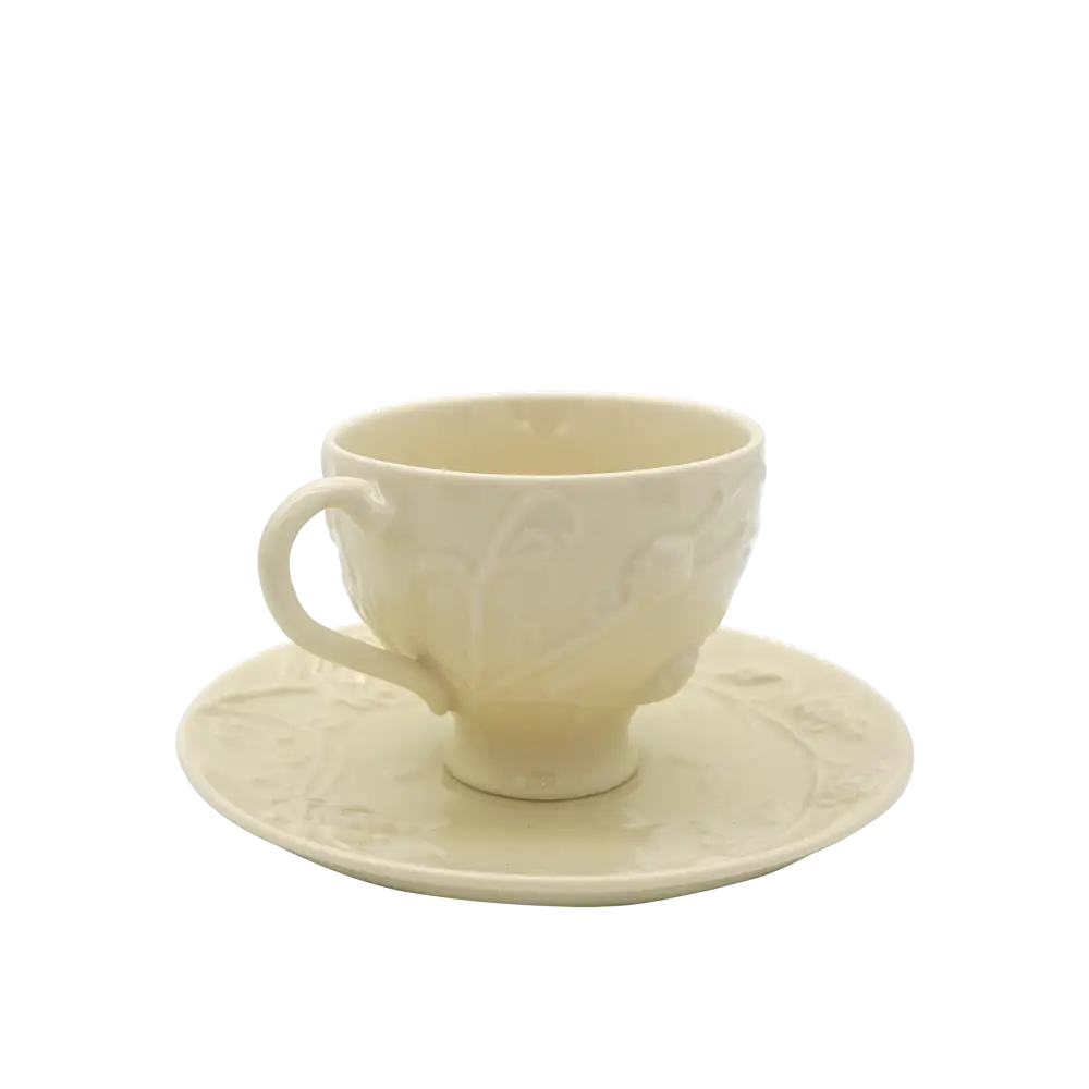 Faubourg Rose Embossed Cup and Saucer - 250ml - Home & Garden > Decor