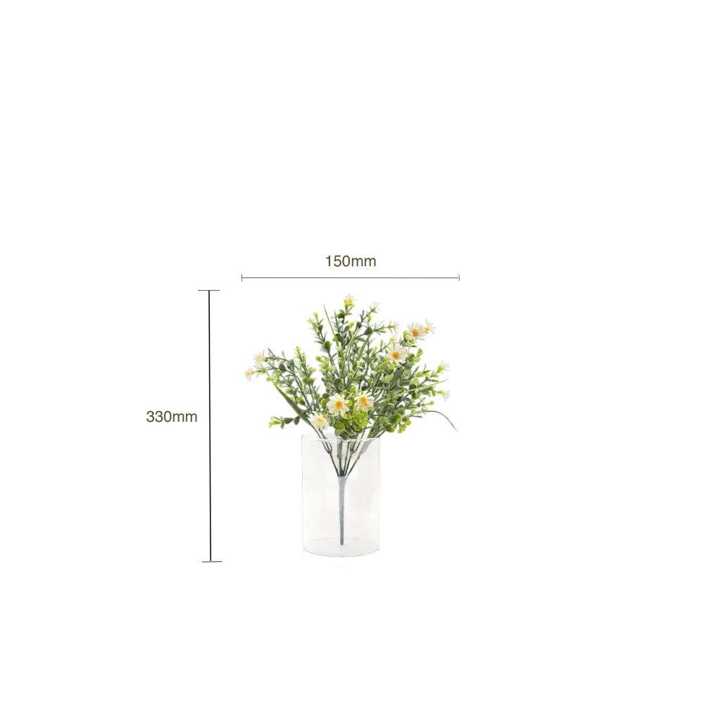 Faux Daisy Grass Stem - Home & Garden > Decor