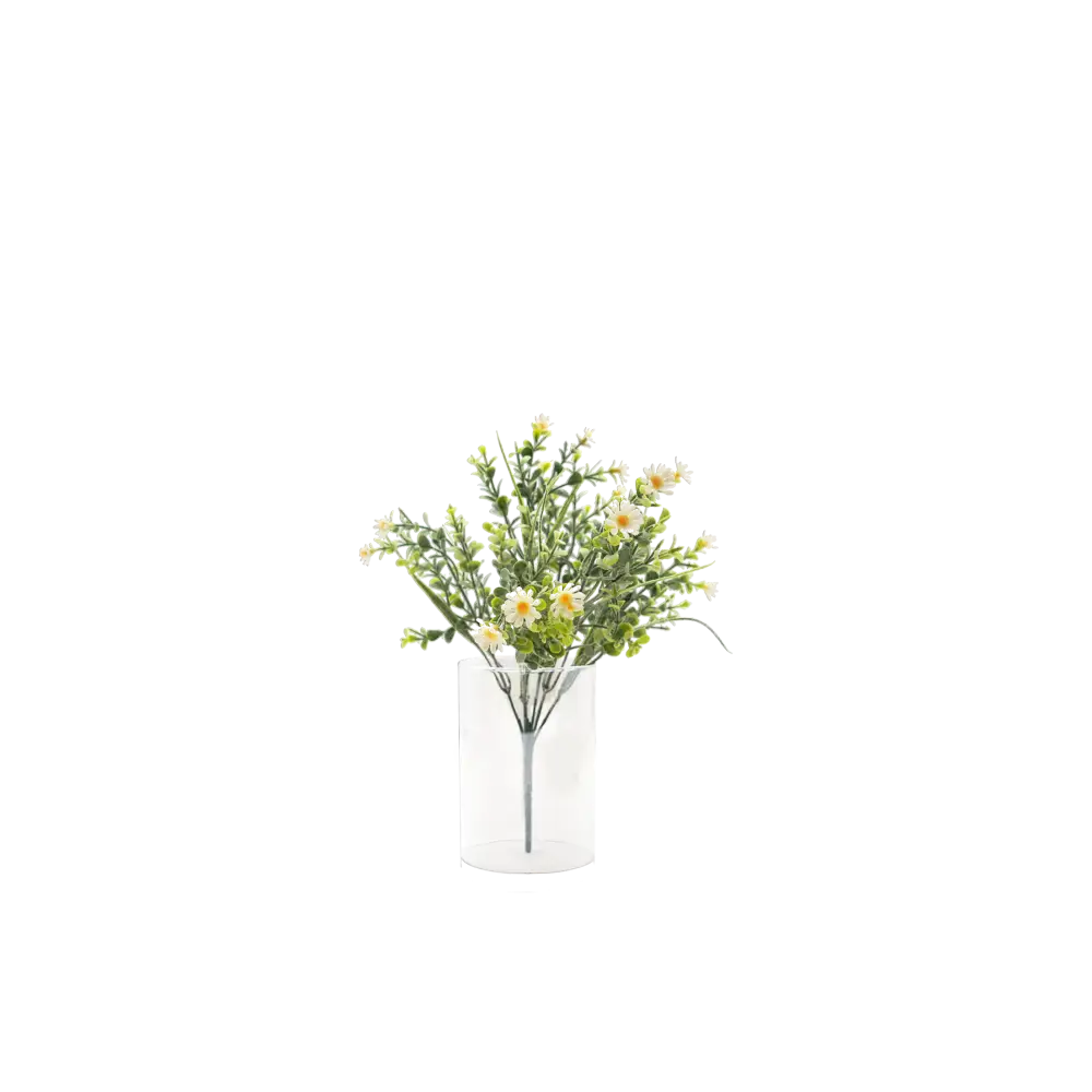Faux Daisy Grass Stem - Home & Garden > Decor