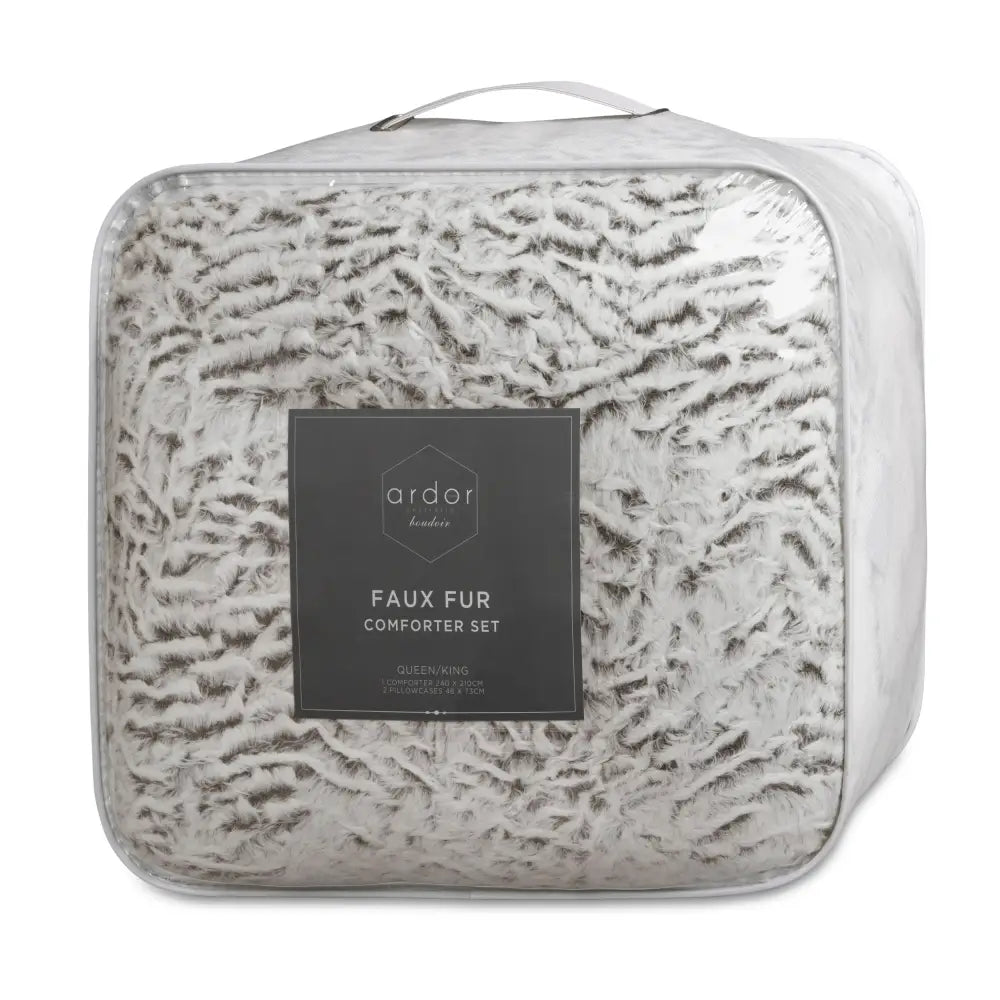 Faux Fur SHERPA 3PCE COMFORTER SET - SINGLE/DOUBLE - Home & Garden > Bedding > Pillowcases