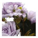 Faux Light Purple Rose/Blueberry Flower Stem - Home & Garden > Decor