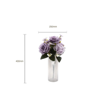 Faux Light Purple Rose/Blueberry Flower Stem - Home & Garden > Decor