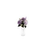 Faux Light Purple Rose/Blueberry Flower Stem - Home & Garden > Decor
