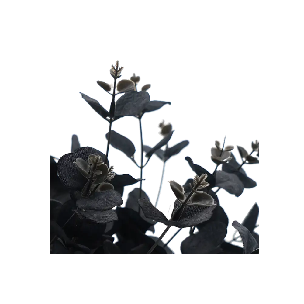 Faux Nordic Black Eucalyptus Leaf Stem - Home & Garden > Decor