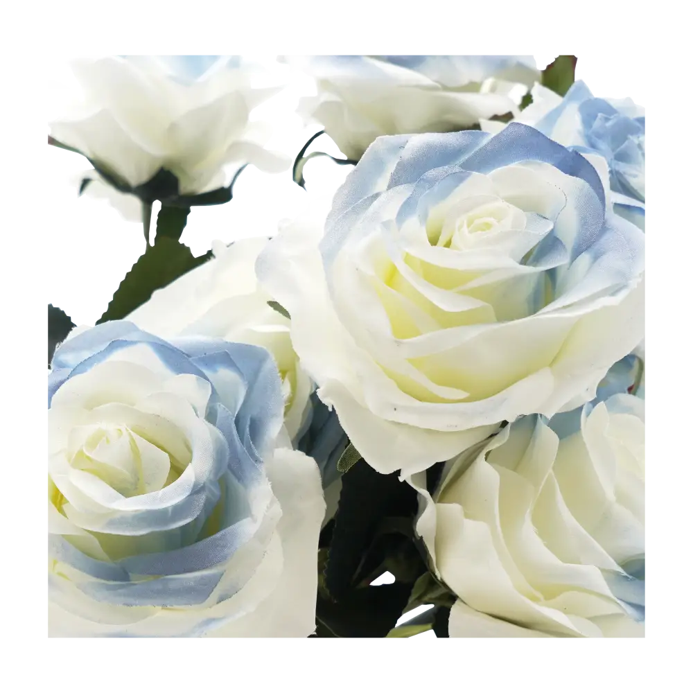 Faux Rose Bouquet Stem blue - Home & Garden > Decor