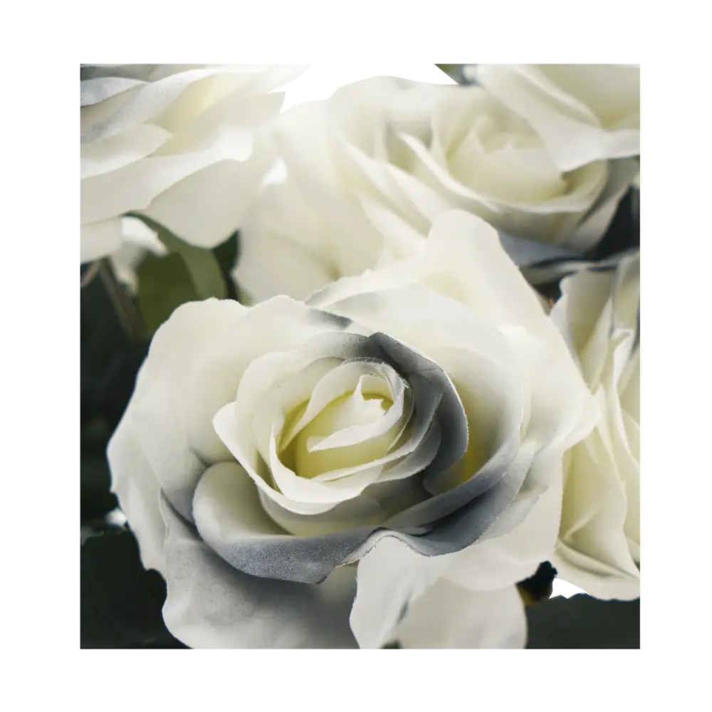 Faux Rose Bouquet Stem grey - Home & Garden > Decor