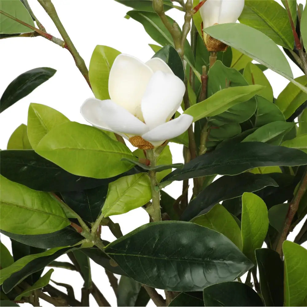 Faux White Flowering Magnolia Tree with Pot 130cm - Home & Garden > Artificial Plants