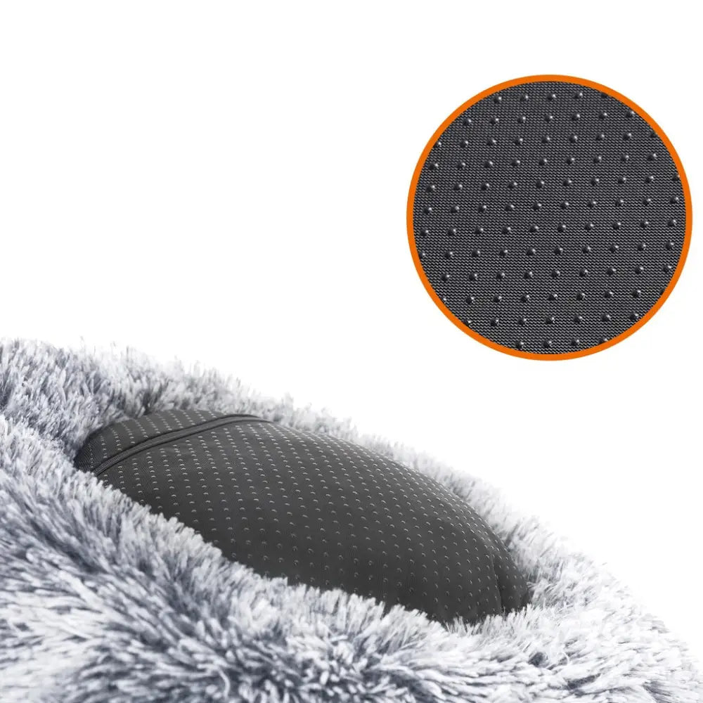 FEANDREA 50cm Dog Bed with Removable Washable Cover Grey - Pet Care > Dog Supplies > Dog Beds
