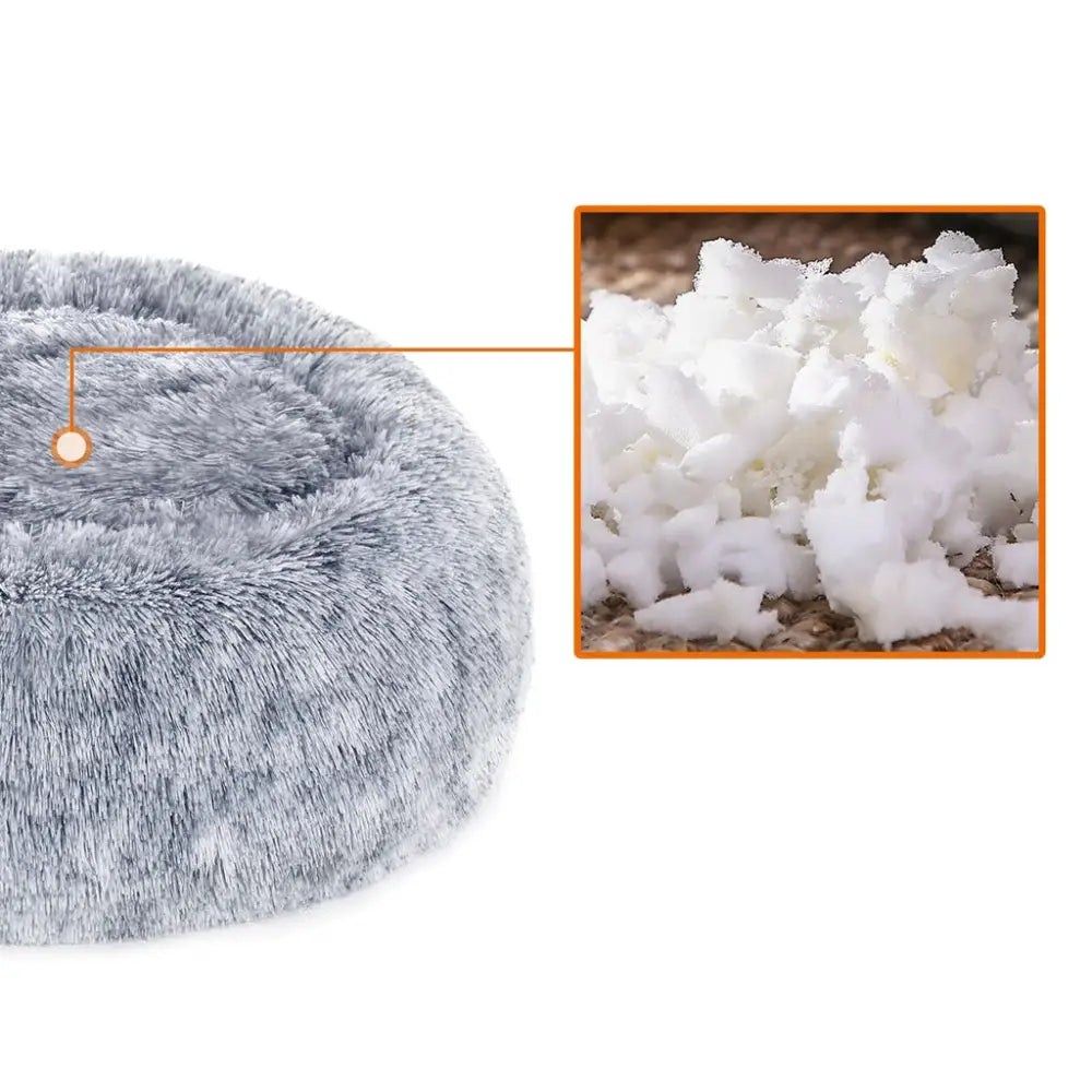 FEANDREA 50cm Dog Bed with Removable Washable Cover Grey - Pet Care > Dog Supplies > Dog Beds