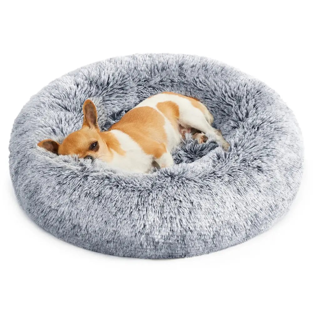 FEANDREA 50cm Dog Bed with Removable Washable Cover Grey - Pet Care > Dog Supplies > Dog Beds