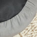 FEANDREA 50cm Dog Sofa Bed Round Shape Fabric Light Grey - Pet Care > Dog Supplies > Dog Beds