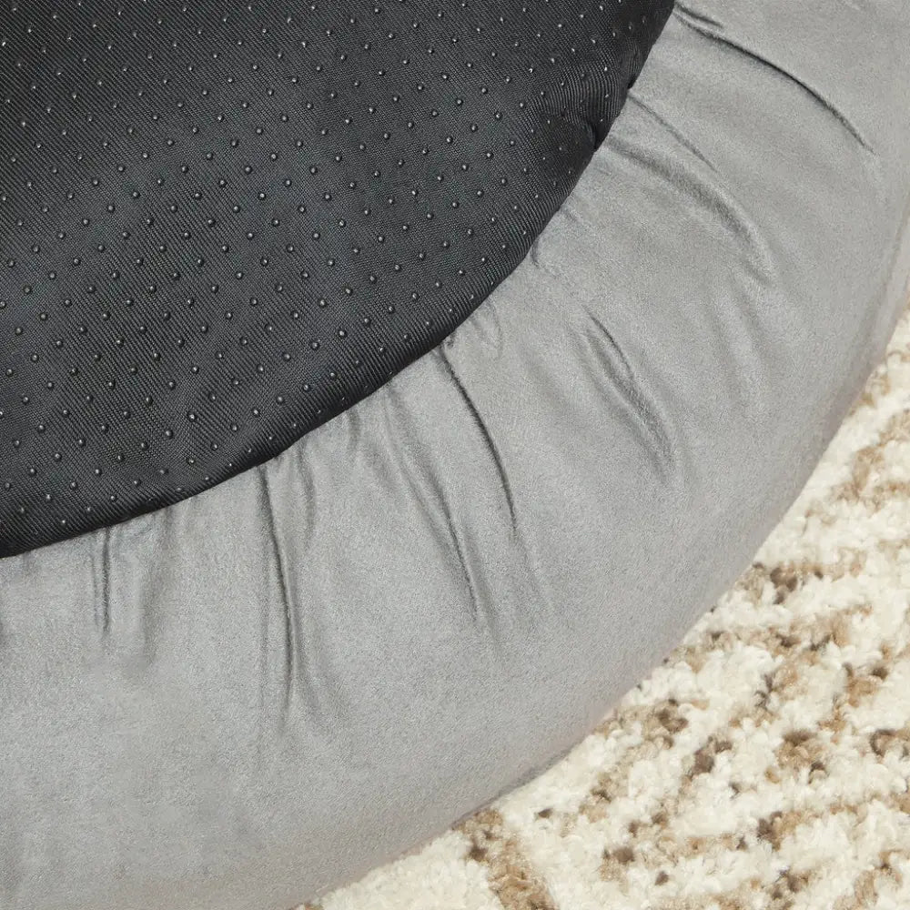 FEANDREA 50cm Dog Sofa Bed Round Shape Fabric Light Grey - Pet Care > Dog Supplies > Dog Beds