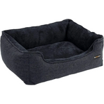 FEANDREA 90cm Dog Sofa Bed with Removable Washable Cover Dark Grey - Pet Care > Dog Supplies > Dog Beds