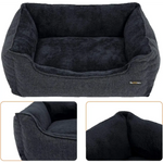 FEANDREA 90cm Dog Sofa Bed with Removable Washable Cover Dark Grey - Pet Care > Dog Supplies > Dog Beds