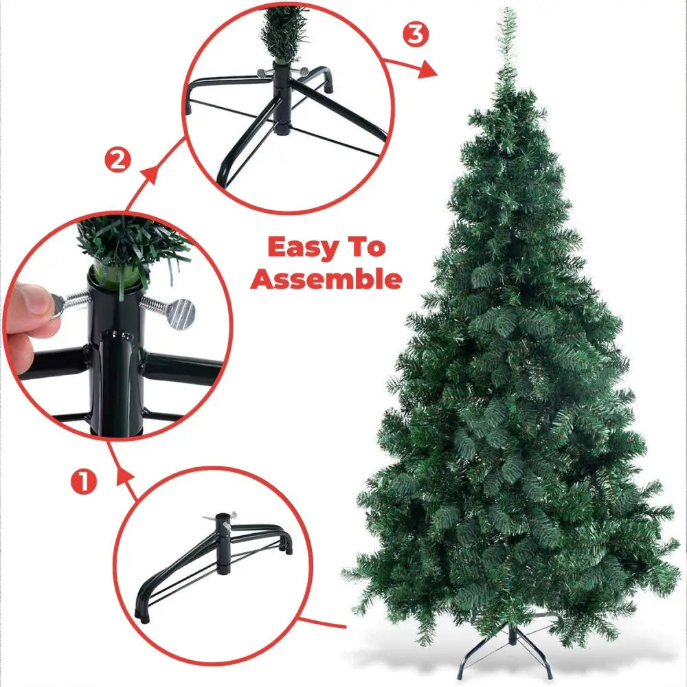 FESTISS 1.8m Christmas Tree with 250 LED Lights Warm White (Green) FS-TREE-08 - Home & Garden > Decor