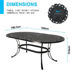 Fiji oval dining table - Furniture > Outdoor