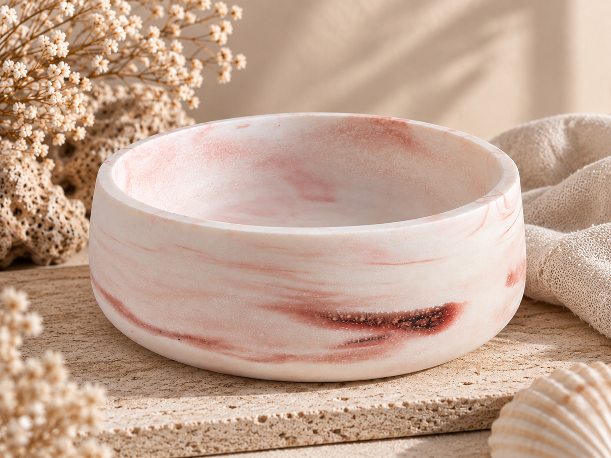 Sunday Tide Coastal Sundrift Bowl in Shell Blush