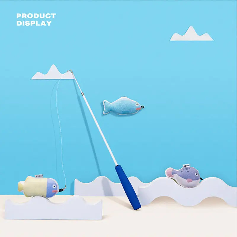 Fishing Rod Tease Cat Stick Cat Supplies Mobile Toy Set - Pet Care > Toys > Cat Toys