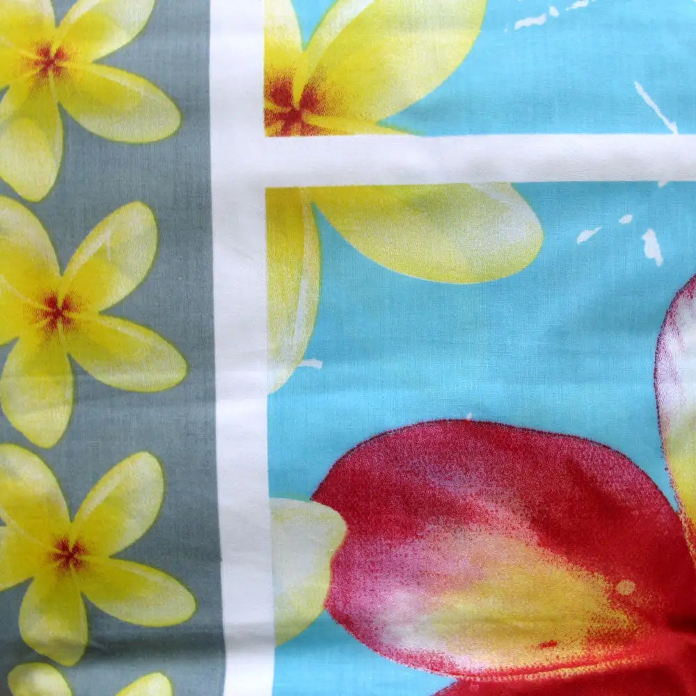 Floating Frangipani Quilt Cover Set Aqua Single - Home & Garden > Bedding